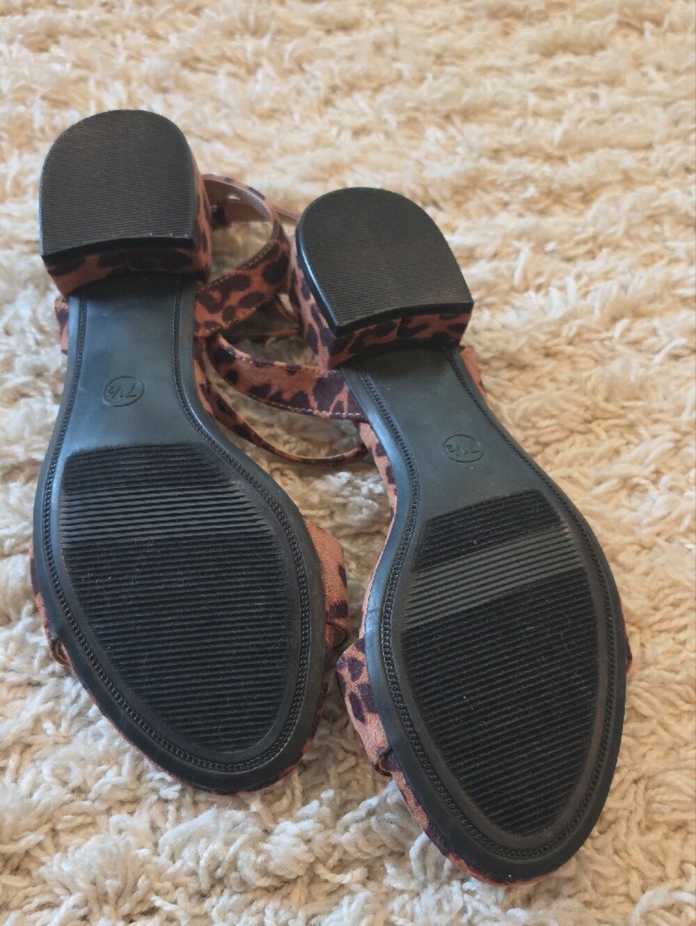 a new day Leopard Print Ankle Strap Sandals - Brown/Tan - Picture 5 of 5